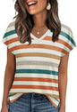 WIHOLL Womens Tops Basic Summer V Neck T Shirts Short Sleeve Dressy Casual Loose Fit Cute Tee Clothes Trendy Fashion Outfits - 7DAY'S