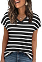 WIHOLL Womens Tops Basic Summer V Neck T Shirts Short Sleeve Dressy Casual Loose Fit Cute Tee Clothes Trendy Fashion Outfits - 7DAY'S
