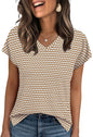 WIHOLL Womens Tops Basic Summer V Neck T Shirts Short Sleeve Dressy Casual Loose Fit Cute Tee Clothes Trendy Fashion Outfits - 7DAY'S