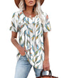 WIHOLL Womens Tops Short Sleeve T Shirts Pleated Dressy Casual Round Neck Summer Clothes Outfits Blouses Loose Fit - 7DAY'S