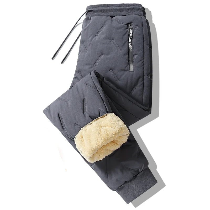 Winter Sweatwear Men Plush Thick Fleece Sweatpant Lambswool Thermal Trousers Casual Pants Windproof Warm Cotton Pants 8828 - 7DAY'S