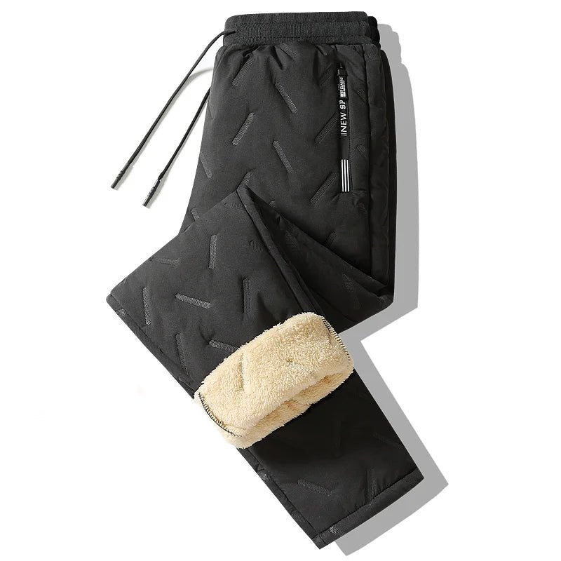 Winter Sweatwear Men Plush Thick Fleece Sweatpant Lambswool Thermal Trousers Casual Pants Windproof Warm Cotton Pants 8828 - 7DAY'S