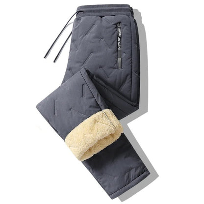 Winter Sweatwear Men Plush Thick Fleece Sweatpant Lambswool Thermal Trousers Casual Pants Windproof Warm Cotton Pants 8828 - 7DAY'S