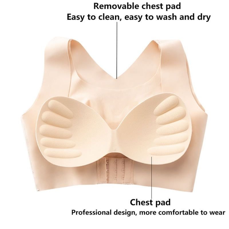 Women Bra Posture Corrector Bralette Front Closure Bras Fitness Vest Push Up Bra Female Brassiere Underwear Cross Back Tank Tops - 7DAY'S