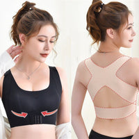 Women Bra Posture Corrector Bralette Front Closure Bras Fitness Vest Push Up Bra Female Brassiere Underwear Cross Back Tank Tops - 7DAY'S