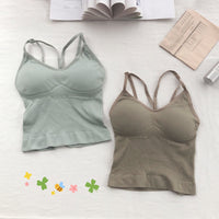 Women Cotton Underwear Push Up Bra Sexy Top Women Suspender Tank Up Fashion Solid Color Lingerie Female Soft Top Brassreie - 7DAY'S