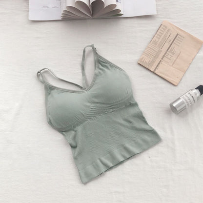 Women Cotton Underwear Push Up Bra Sexy Top Women Suspender Tank Up Fashion Solid Color Lingerie Female Soft Top Brassreie - 7DAY'S