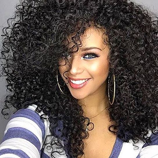 Women Fashion African Black Short Curly Wavy Hair Heat Resistant Wig Hairpiece - 7DAY'S