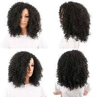 Women Fashion African Black Short Curly Wavy Hair Heat Resistant Wig Hairpiece - 7DAY'S