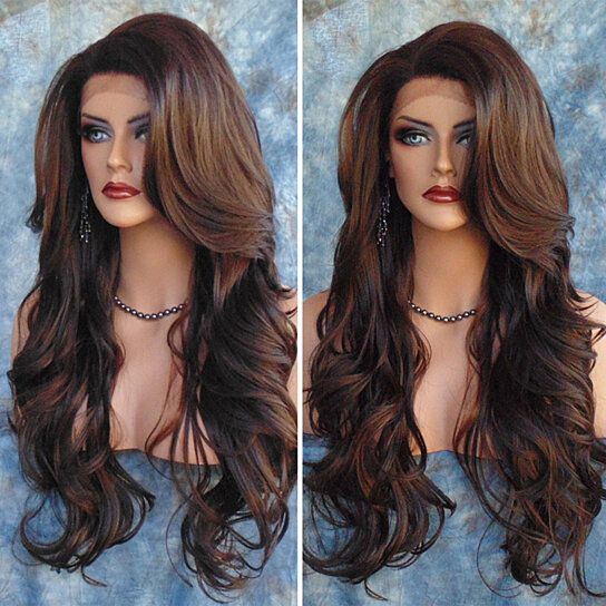 Women Fashion Long Wavy Curly Hair Cospaly Costume Full Wigs Hair Extension - 7DAY'S