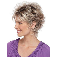 Women Fashion Short Haircut Shag Short Curly Ombre Wig with Cap Party Club - 7DAY'S