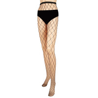 Women Fishnet Tights Sexy High Waist Fishnet Pantyhose Stretchy Mesh Hollow Out Tights Stockings - 7DAY'S