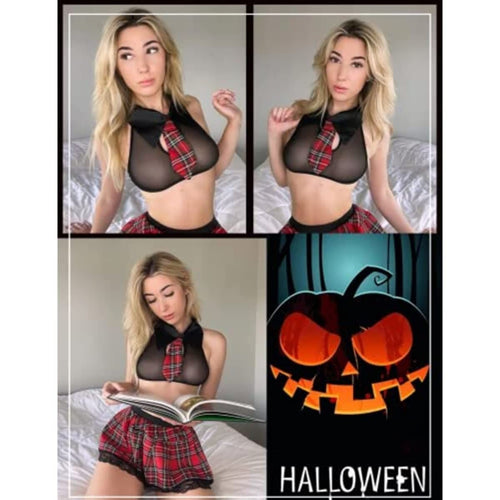 Women School Girl Lingerie Costume Lingerie Set Sexy Student Costumes - 7DAY'S