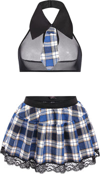 Women School Girl Lingerie Costume Lingerie Set Sexy Student Costumes - 7DAY'S