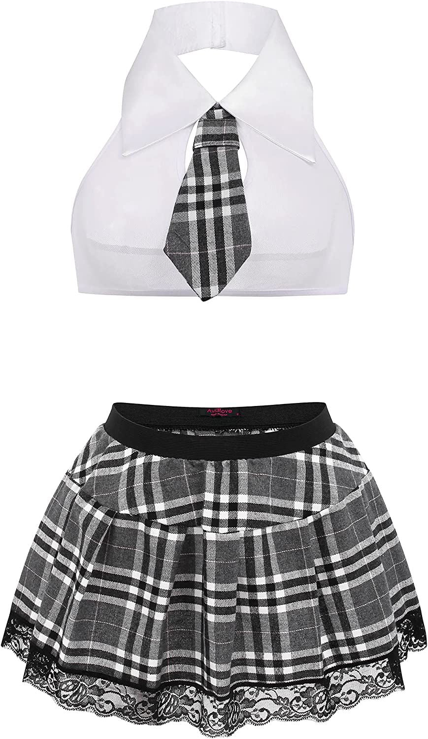 Women School Girl Lingerie Costume Lingerie Set Sexy Student Costumes - 7DAY'S