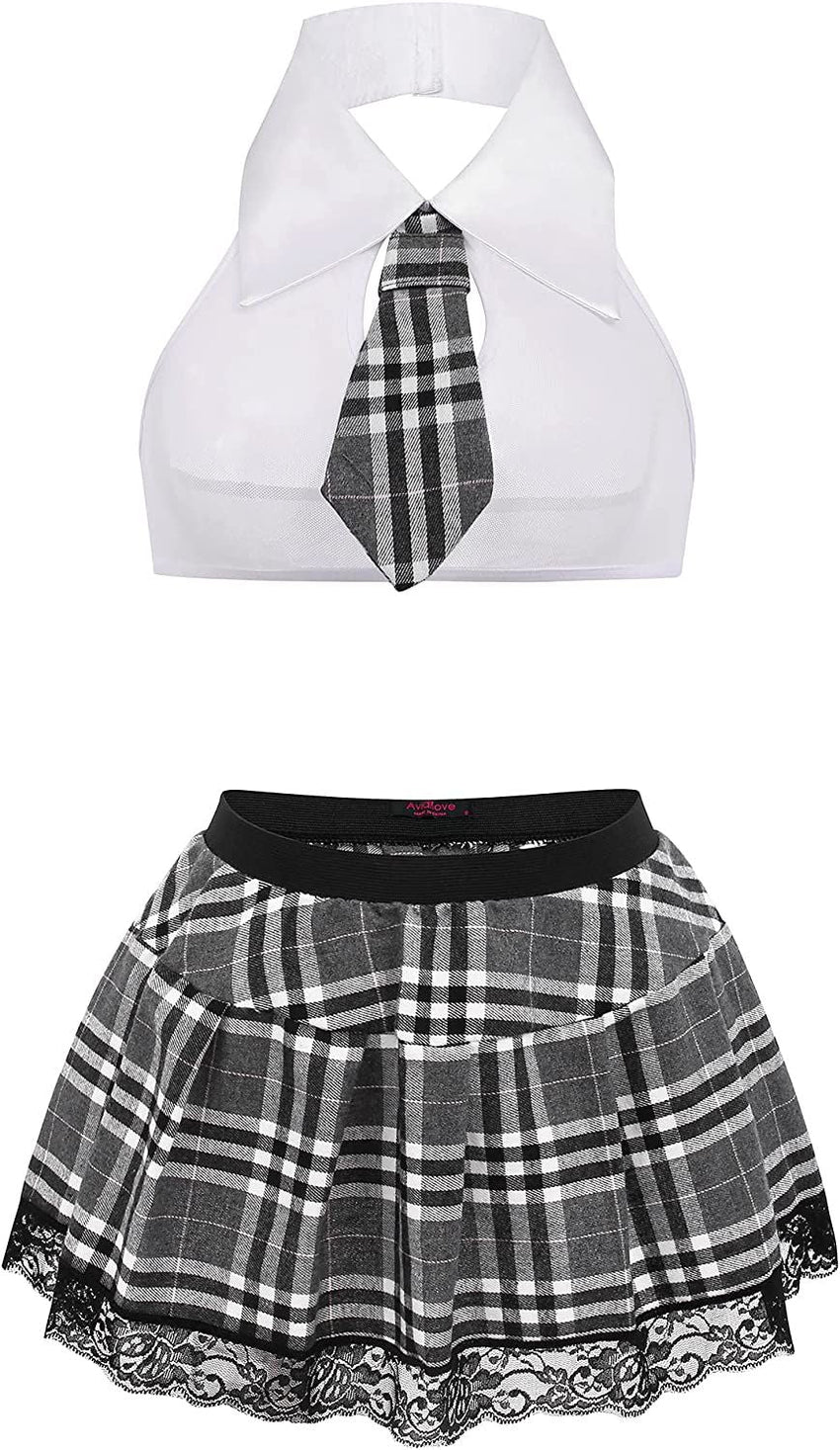 Women School Girl Lingerie Costume Lingerie Set Sexy Student Costumes - 7DAY'S