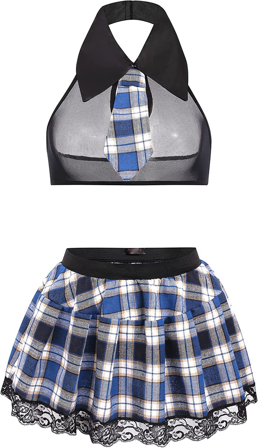Women School Girl Lingerie Costume Lingerie Set Sexy Student Costumes - 7DAY'S