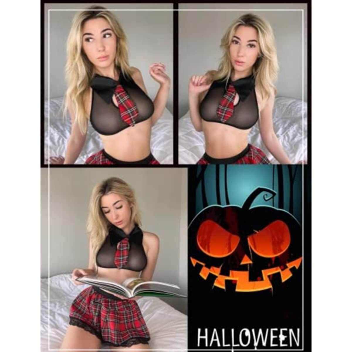 Women School Girl Lingerie Costume Lingerie Set Sexy Student Costumes - 7DAY'S