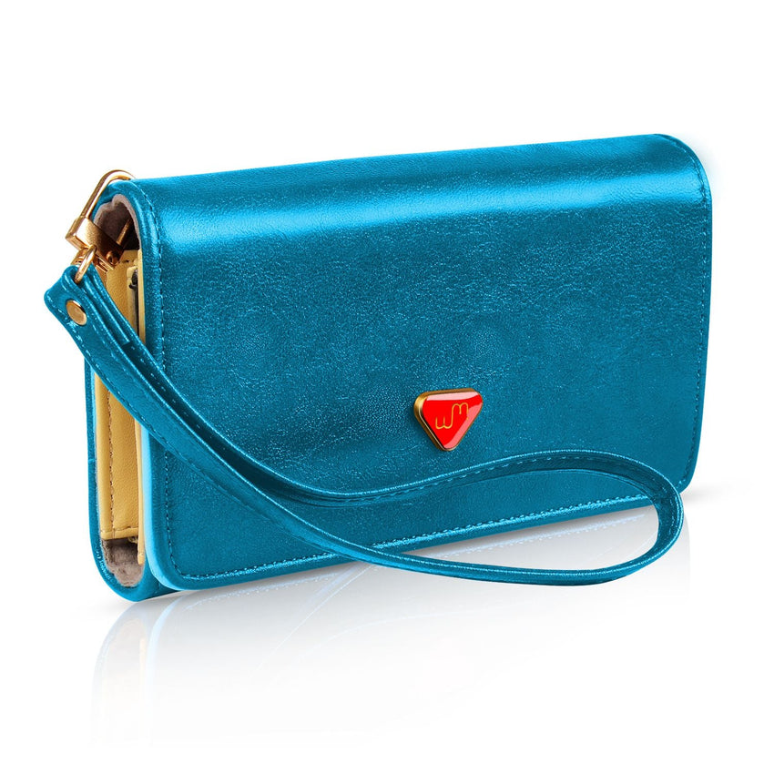 Women Wristlet Wallet PU Leather Lady Purse Credit Card Holder 4 Card Slots 3 Money Pouches 1 Coin Pocket - 7DAY'S