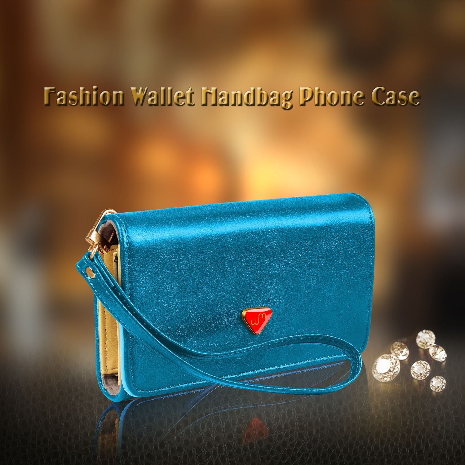 Women Wristlet Wallet PU Leather Lady Purse Credit Card Holder 4 Card Slots 3 Money Pouches 1 Coin Pocket - 7DAY'S
