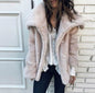 Women's Autumn Winter Casual Fashion Coat Solid Color Plus Size Loose Wool Lapel Warm Plush Jacket - 7DAY'S