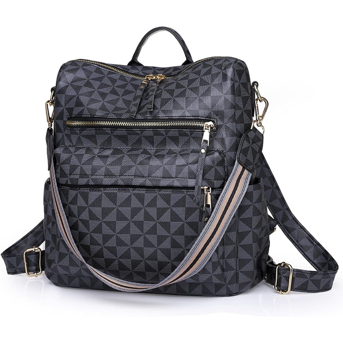 Womens Backpack Purse Leather Travel Fashion Convertible Large Ladies College Shoulder Bag - 7DAY'S
