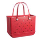Women's Beach Bag, Waterproof Beach Rubber Tote Bag, Washable and Open Handbag Rubber Beach Handbag (10.62*8.26*4.33in) Size large - 7DAY'S