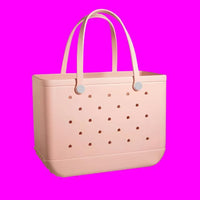 Women's Beach Bag, Waterproof Beach Rubber Tote Bag, Washable and Open Handbag Rubber Beach Handbag (10.62*8.26*4.33in) Size large - 7DAY'S