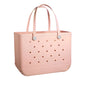 Women's Beach Bag, Waterproof Beach Rubber Tote Bag, Washable and Open Handbag Rubber Beach Handbag (10.62*8.26*4.33in) Size large - 7DAY'S