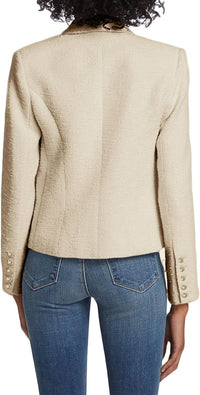 Womens' Casual Blazer 2024 New Spring Cropped Elegant Ladies Lightweight Open Front Work Office Business Pocket Jacket - 7DAY'S