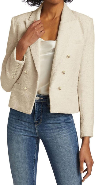 Womens' Casual Blazer 2024 New Spring Cropped Elegant Ladies Lightweight Open Front Work Office Business Pocket Jacket - 7DAY'S