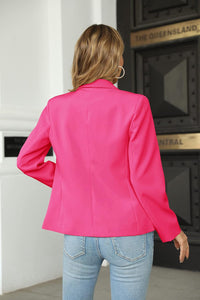Womens Casual Blazers Long Sleeve Lapel Button Slim Work Office Blazer Jacket - 7DAY'S