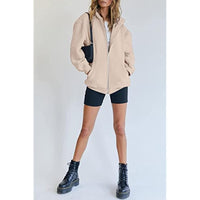 Women's Cute Hoodies Teen Girl Fall Jacket Oversized Sweatshirts Casual Drawstring Clothes Zip Up Y2K Hoodie with Pocket - 7DAY'S