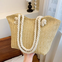 Women's Fashion Straw Large Capacity Shoulder Handbag - 7DAY'S