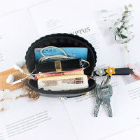 Women's Hand Holding Fan Small And Simple Coin Key Case One - piece Zipper Waterproof Coin Purse - 7DAY'S