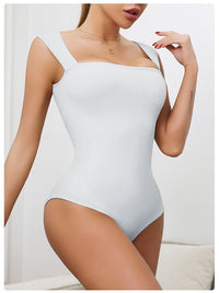 Women's One - piece Set Sleeveless Square Neck Skinny Yoga Bodysuit, Women's Sportswear Clothing - 7DAY'S