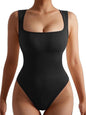 Women's One - piece Set Sleeveless Square Neck Skinny Yoga Bodysuit, Women's Sportswear Clothing - 7DAY'S