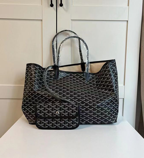 Women's Pu Leather Tote Bag Portable Large Capacity Shoulder Bag Waterproof Beach Pocket - 7DAY'S