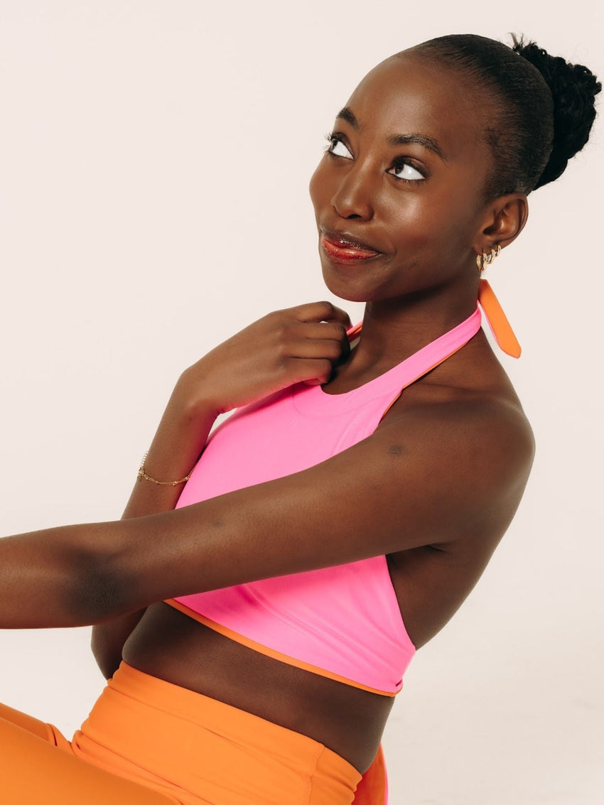 Women's Reversible Halter Top - Neon Pink - 7DAY'S