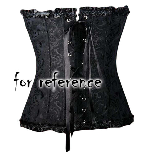 Womens Sexy Lace Corset Bustier Body Sculpting Wear Lace - up Overbust Corset Top, Black - 7DAY'S