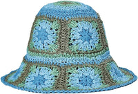 Women's Straw Sun Hat Floral Woven Bucket Hat Fishing Hat Beach Hat Hand Woven Foldable Cap - 7DAY'S