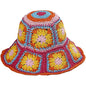 Women's Straw Sun Hat Floral Woven Bucket Hat Fishing Hat Beach Hat Hand Woven Foldable Cap - 7DAY'S