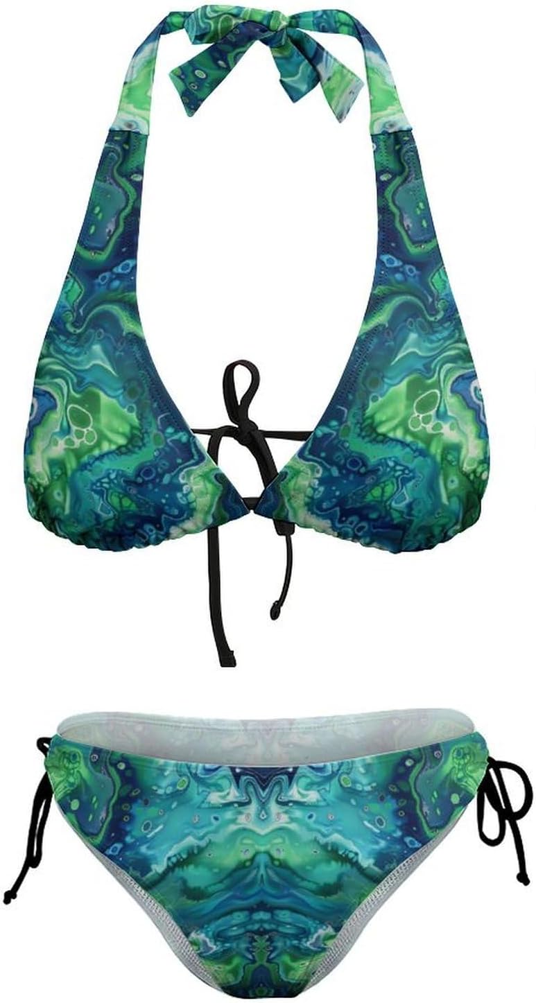 Women's Triangle Bikini Sexy Cutout Bikini Thong Bikini Set Tie Back Two Piece Swimsuit Bathing Suit - 7DAY'S