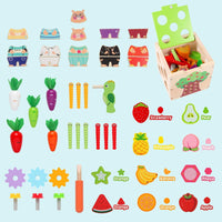 Wooden Garden Toy, Toddler Montessori Toys for Baby Boys Girls, Wood Preschool Learning Fine Motor Skills Game, Educational Learning Toys for Toddlers - 7DAY'S