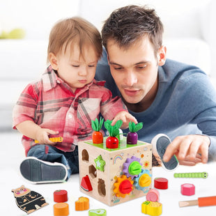 Wooden Garden Toy, Toddler Montessori Toys for Baby Boys Girls, Wood Preschool Learning Fine Motor Skills Game, Educational Learning Toys for Toddlers - 7DAY'S