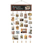 Wooden Hanging Picture Frame Photo Display String Ropes with 30 Clips Writable Blackboard Wall Decoration Postcard Artwork Picture Organizer - 7DAY'S