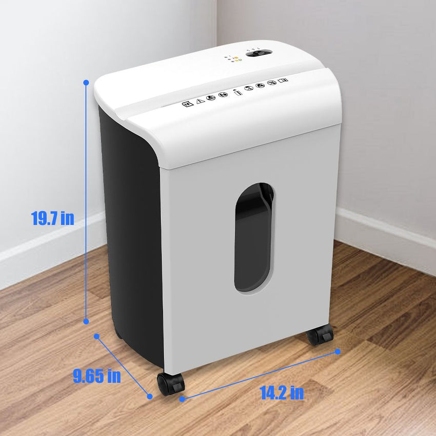 Woolsche Paper Shredder, P - 4 Security Level,12 - Sheet Cross Cut with 4.76 - Gallon Pull Out Bin, Shred Paper and Credit Card/CD for Office Use - 7DAY'S