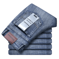 Wthinlee New Business Men's Jeans Casual Straight Stretch Fashion Classic Blue Black Work Denim Trousers Male Brand Clothing - 7DAY'S