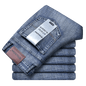 Wthinlee New Business Men's Jeans Casual Straight Stretch Fashion Classic Blue Black Work Denim Trousers Male Brand Clothing - 7DAY'S