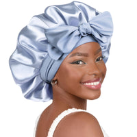 YANIBEST Silk Bonnet for Sleeping Women Satin Bonnet Double Layer Satin Lined Hair Bonnet with Tie Band Curly Hair Blush Pink - 7DAY'S